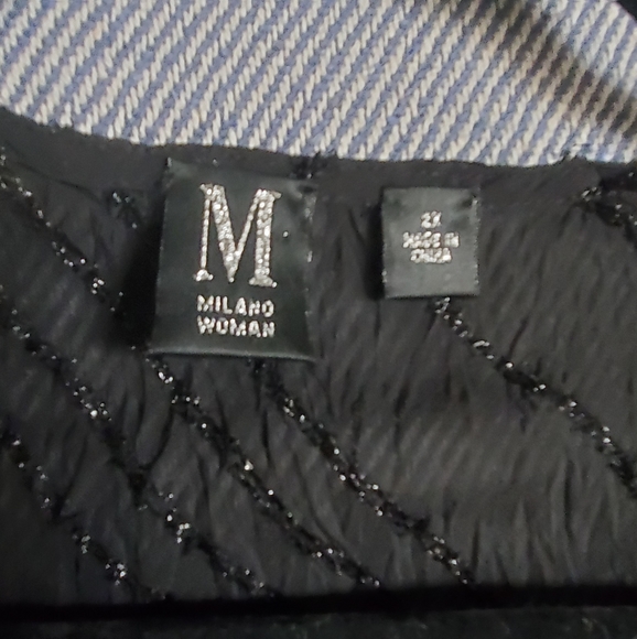 Milano Woman - Textured with Copper Sequins and Beads - Black - Size 22 EUC - Picture 8 of 9